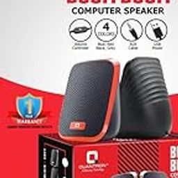Quantron QWS-1220 Computer Speakers, 5W, 2.0 Channel, USB Powered with AUX Cable, Black-25