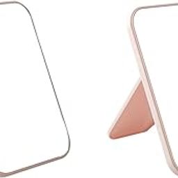 UniKart Desktop Makeup Mirror,Foldable Mirror Simple Portable Princess Mirror Square Mirror Small Mirror with Stand for Women - (Baby Pink-Pack of 2, Framed,Square, Tabletop Mounting)-image-27