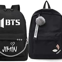 Fashion Mini backpack for girls Stylish BTS School Backpack for Teen Girls & Boys | Kpop-Inspired Fashion Bag with Cute Keychain | Lightweight Waterproof College & Travel Use-2