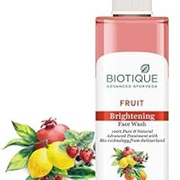 Biotique Fruit Brightening Face Wash| Ayurvedic and Organically Pure| Advanced Swiss Technology |100% Botanical Extracts| Suitable for All Skin Types | 200mL-10