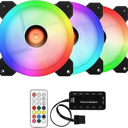 3 Pack RGB Gaming Cooling Fans, 120mm Size, 14 Lighting Modes, Dual Light Loop RGB LED Fans-image-50