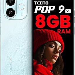 Tecno POP 9 5G (Azure Sky, 8GB+128GB) | D6300 5G Processor | 48MP Sony AI Camera | 4+ Year Lag Free Fluency |5000 mAh Battery |Dual Speaker | Without Charger-36