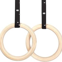 Gymnastic Rings Gymnastics Rings Calisthenics Equipment Crossfit Equipment Olympic Rings Wooden Rings parallettes Gym Rings Gymnastics Gymnastics Rings with Straps Pull up Rings-image-13