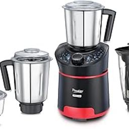 Prestige 1000 Watts Hercules with 4 Jars (3 Stainless Steel Jars + 1 Juicer Jar)| Juicing and Blending Jar with Sieve| Pure Copper Motor| Flow-Breaker Design |4 Super Efficient Blades| Red & Black-picture-17