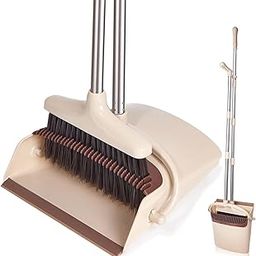 PRONTOPAL Folding Standing Storage Broom and Dustpan Set Cleaning Tool Plastic+PET+Stainless Steel Material Suitable for Household Bedroom Kitchen Bathroom Soft Broom-29