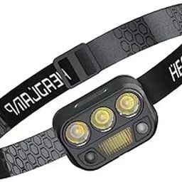 GOKYO K2 Headlamp Hand Motion Activation 300 Lumens 5 Mode with USB Charging Battery Indicator -Black-image-91