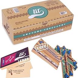 LIT AWESOME THREESOME Organic Brown Rolling Paper Pack of 50 (3x3) GET FREE Two 420 High Society Booklets & Two Roach Book.-image-54
