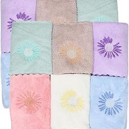 BOXO Women's and Kid's Soft Cotton Towel Hankies Set of 12 (Multi color)-image-45