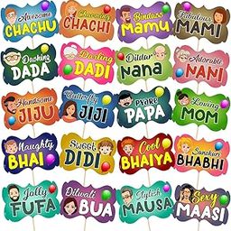 Zyozique 20 Pcs Baby Shower Props for Photoshoot, Photo Booth, Decorations Sticks Attached for Mom to Be Shoot, Maternity Shoot-18
