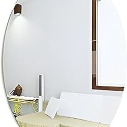 ABTER Adhesive Oval Mirror Sticker – Acrylic Mirror Sheet for Bathroom Wall, Bedroom, Closet & Tiles | Full-Length, Lightweight & Dual-Sided Mount Design-28