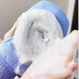 VIVITO 2-in-1 Exfoliating Bath Scrub Glove with Foaming Ball | Natural Body Brush for Deep Cleansing, Dead Skin Removal, Massage & Spa Care | Reusable, Eco-Friendly Shower Mitt for All Skin Types | (2 Piece)-48
