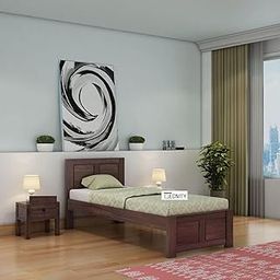DECNITY Lopes Single Sheesham Wood Bed for Bedroom | Sheesham Wood Bed | Solid Wood Bed | Bed for Home | Bed Without Storage| Single Size Bed | Bed for Living Room | Bedroom Furniture | Wooden Bed-image-24