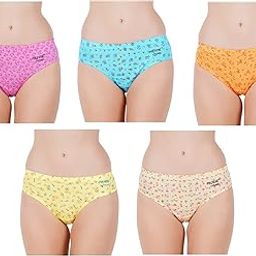 Multicolor Soft Cotton Hipster Brief Panties Innerwear for Womens Combo Pack of 5(AA-PRINT-LAD-05-A)-picture-9