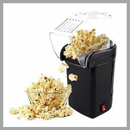 Drumstone [𝟏𝟔 𝓨𝓔𝓐𝓡 𝓦𝓐𝓡𝓡𝓐𝓝𝓣𝓨] Black Popcorn Maker: Electric Hot Air Popcorn Maker Machine,1200W Hot & Fresh Popcorn in Minutes Ideal Parties & Family Nights Hot Popcorn at Home & Parties-2