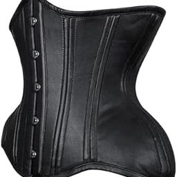 PVC Waist Training Steel Boned Under Bust Corset for Women-image-45