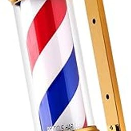 Barber Pole Light Barbershop Rotating Light Fixture for Hairdressing Outdoor Round Cap Health & Beauty | Salon & Spa Equipment | Salon & Spa Supplies-image-59