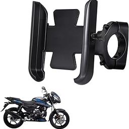 WHIPONE CNC Metal Bike Mobile Holder Compatible for Bajaj Pulsar 150, 360° Rotation Phone Mount Cradle for Bicycle & Motorcycle, Handlebar for All Smartphones, Anti-Slip, Full Grip (Black)-10