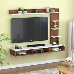 Ryder Engineered Wood TV Entertainment Unit/TV Cabinet/Wall Mounted TV Unit/TV Cabinet (Walnut White) - Ideal for Upto 42"-picture-24