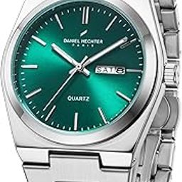 Paris Avenue Hoche Collection Modern Analog Watch for Men with Round Dial and Stainless Steel Band-DHM1004-image-13