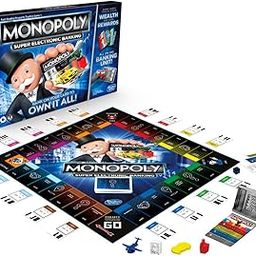 Monopoly Super Electronic Banking Board Game, Cashless Tap Technology, Board Game for Kids Teens and Adults, Strategy Games for Boys & Girls, Birthday Gift for Kids Ages 8+-5