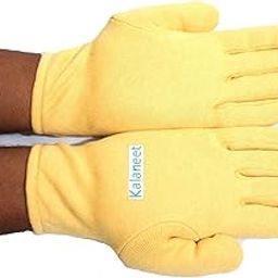 Kalaneet Cotton Beige Color Men Women Summer Heat Dust Protecting Hand Gloves (Pack of 1 Pair)-image-5