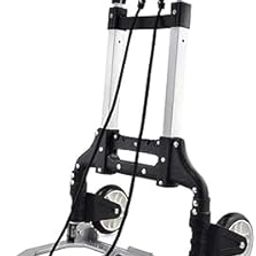 Metal & Alluminium Luggage Cart Foldable Heavy Luggage Hand Puller Trolley Carts with 80 Kg-image-36