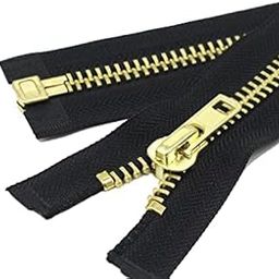 Euro Enterprise Wholesale Authorized Distributor 30" Jacket Zipper Metal Medium Weight Zipper Separating Bottom Black (1 Zipper) (Golden)-image-3