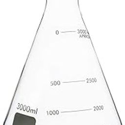 Witeg Borosilicate Glass Conical Flask 3000 ML (Pack of 1) |Erlenmeyer Flask for School Collage Chemistry Lab Laboratory |-0