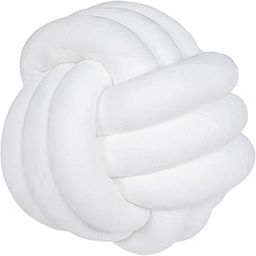 MYADDICTION Round Knot Ball Pillow Round Photography Props for Home Decoration 22cm White-image-16
