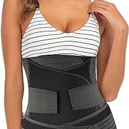 FEGSY 3 Pcs Postpartum Belt after Delivery Recovery, Abdominal Support Wrap Postnatal Shapewear, Post Pregnancy Belt after C-Section, Maternity Belt for Waist, Pelvis & Tummy Support (Black)-image-57