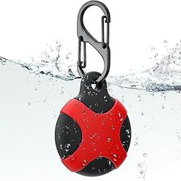 IPX8 Waterproof Silicone Case Compatible with Apple AirTag - Full Protection, Keychain Included, Waterproof, Premium Food Grade Silicone, Scratch-Free, Safe for Kids and Pets [Black & Red]-18