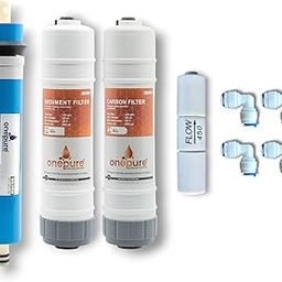 Onepure™ 80 GPD RO Membrane with Carbon & Sediment Filter | RO Inline Cartridge | Inline, Membrane, FR & Connectors | Compatible with All Standard RO Water Purifier-5