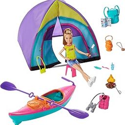 Barbie Team Stacie™ Doll & Accessories Set with Toy Tent, Kayak & 15+ Pieces for Kids 3 to 7 Years Old-image-59