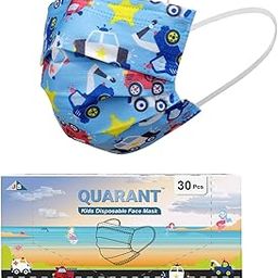 Meltblown Fabric Kids 3 Ply Designer Face Mask with Nose Clip & Reusable Travel Pouch (Pack of 30) for Unisex-image-61