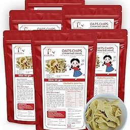 Pueritia Oats Cream and Onion Chips – Gluten-Free, Vegan, No Preservatives, No Palm oil, Fibre and Protein, Kids-Friendly Snack (Pack of 6)-image-62