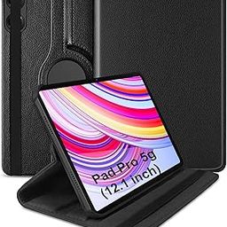TGK 360 Rotatable Smart Flip Case Cover for Redmi Pad Pro 12.1 inch Tablet (Black)-image-41