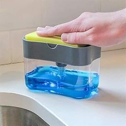 VYOOx® 2 in 1 Soap Pump Dispenser for Dishwasher Liquid Soap Sponge Holder Free Sponge-14