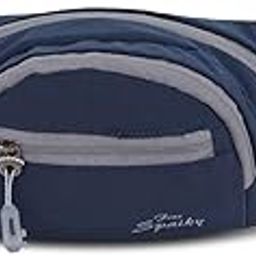 Finespaiky Waist Bags for Men Women- Premium Stitching, Waterproof Pocket, RFID Safe- Large Fanny Pack for Hiking Travel Camping Running Sports Outdoors, Money Belt with Adjustable Strap(_ Blue)-image-88