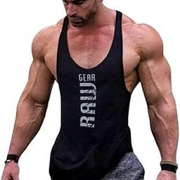 Men's Gym Vest - Sleeveless Shirt for Casual Wear, Gym, and Sports - Breathable and Comfortable, Lightweight, Easy Care | Colour: Black | Material : Polyester Blend | Size XL | Pack of 1-554-image-80