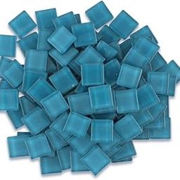 Glossy 15x15x3.5mm Crystal Glass 200 Gm Turquoise Dark AG-600-image-78