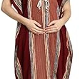 Maroon Cotton Maternity Feeding Kaftan.-26