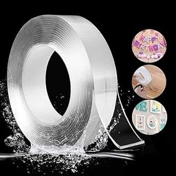 ULX Double Sided Tape Heavy Duty Washable Nano Mounting Tape Grip Removable Traceless Transparent Tape Strong Sticky Wall Tape 3MTR-12