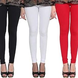 Leggings for Women Regular Fit Cotton Full Length Churidar Leggings Combo Pack of 3-image-85