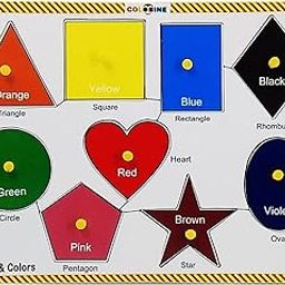 Colobine Geometric Shapes Identification MDF Board|Learning & Educational Tracing & Practice Board|Mathematics Shapes|for Kids Age 3 Years & Above|Best Gifting Option-31