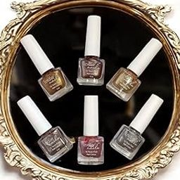 Indie Nails Nail Polish Set for Women | 12-Free, Vegan, Cruelty-Free, Quick Dry, Long Lasting, High Gloss, Chip Resistant | Nail Paint Combo Set for Women | Set of 6 Metal Mix-1
