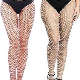 Women's Fishnet Stockings High Waist Pantyhose Tights Combo-picture-7