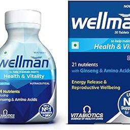 Wellman Multivitamin Combo for Men – 30 Tablets + 60 Tablets Combo (3 Months Pack) | Daily Self-Care & Inner Wellness | With Panax Ginseng, Vitamins A, B, C, D & Essential Nutrients-42