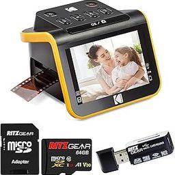 Kodak Slide N Scan Digital Film Scanner, 5 Inch Negative Film and Slide Digitizer, Converts Color and Negatives from B&W and 35mm, 126mm, 110mm Film to JPEG of 22-5