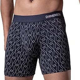 Men's Regular Fit Supima Printed Cotton Boxer Brief Pack of 1, Underwear for Man Combo, H Shape Underwear for Men-image-29