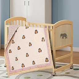 WORLDNEX Cotton Baby Super Soft 40 x 60 inches Lightweight Reversible All Season Use Comforter AC Blanket Baby Wrap for Kids Baby (Penguin Printed)-image-56